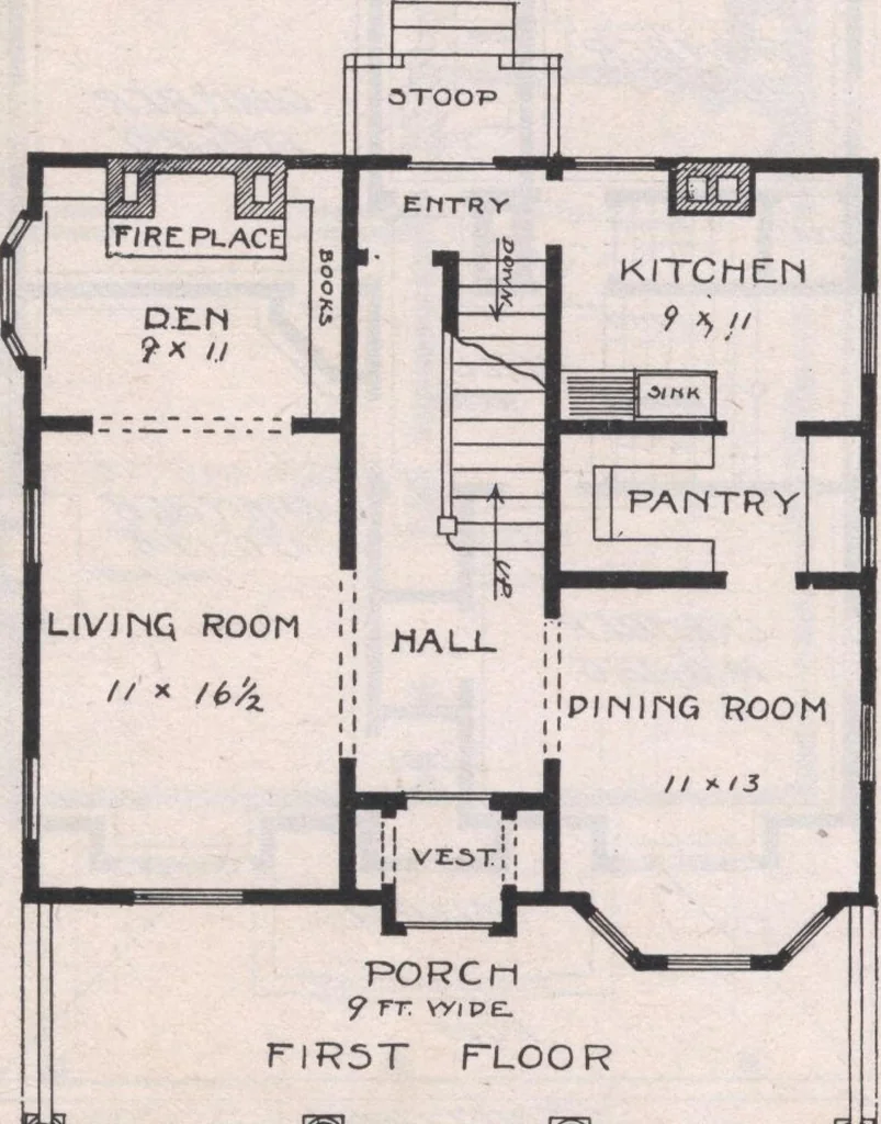 An illustration from Attractive homes, 1912, leaf 97