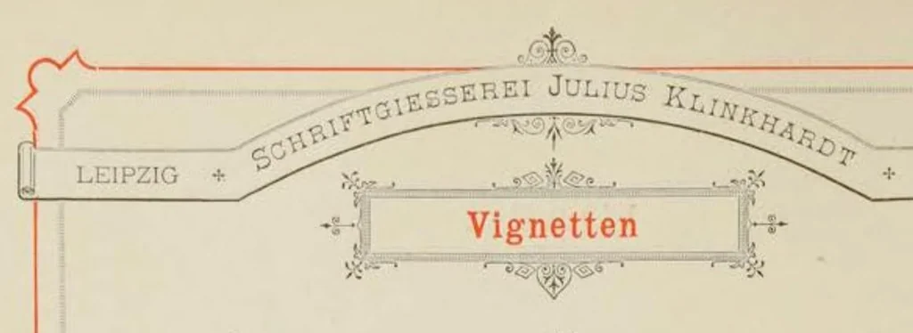 An illustration from Gesamt-Probe der Schriftgiesserei Julius Klinkhardt in Leipzig und Wien, 1883, leaf 388