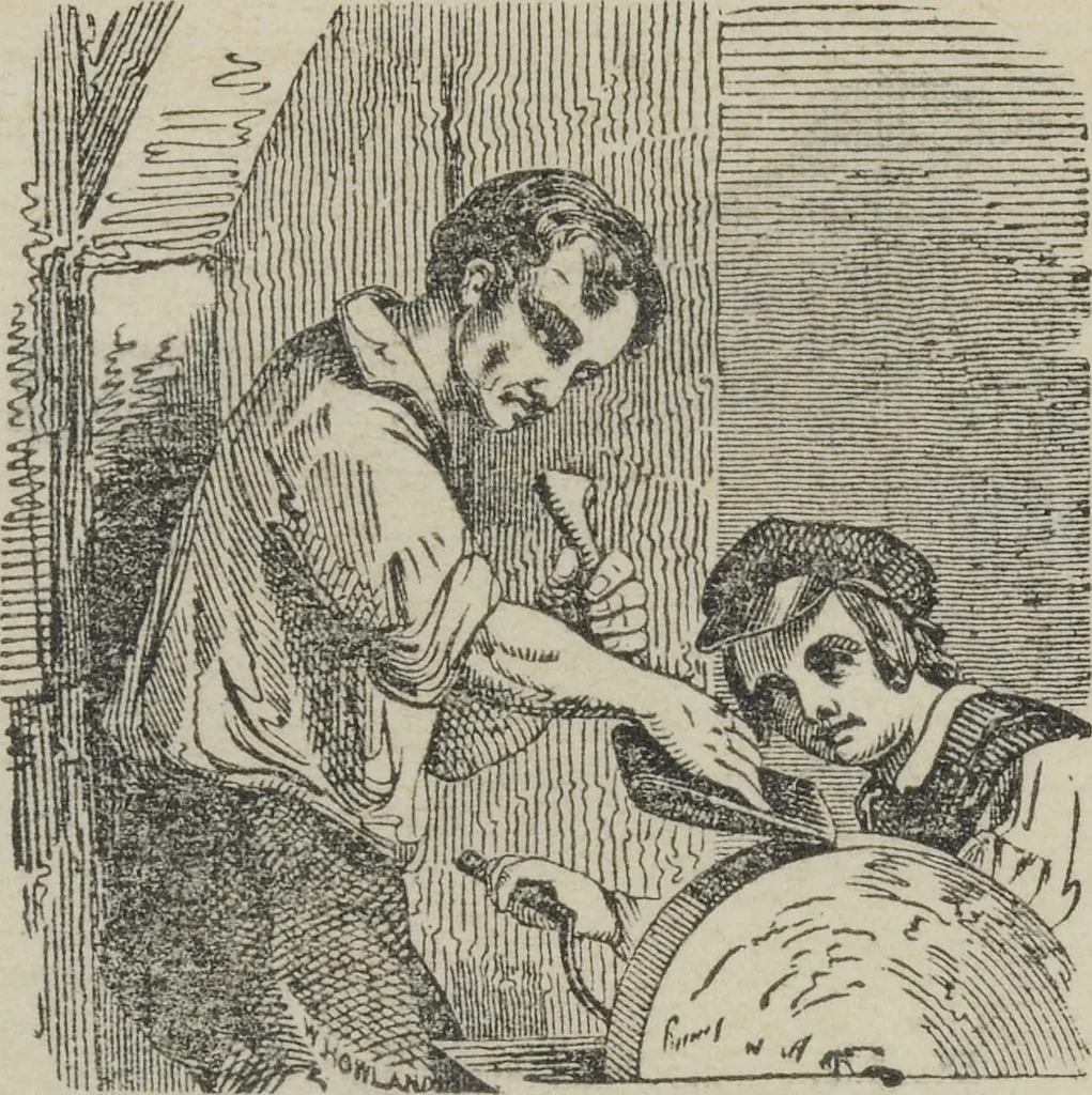 An illustration from Life on the farm; in amusing rhyme, 1856, leaf 9
