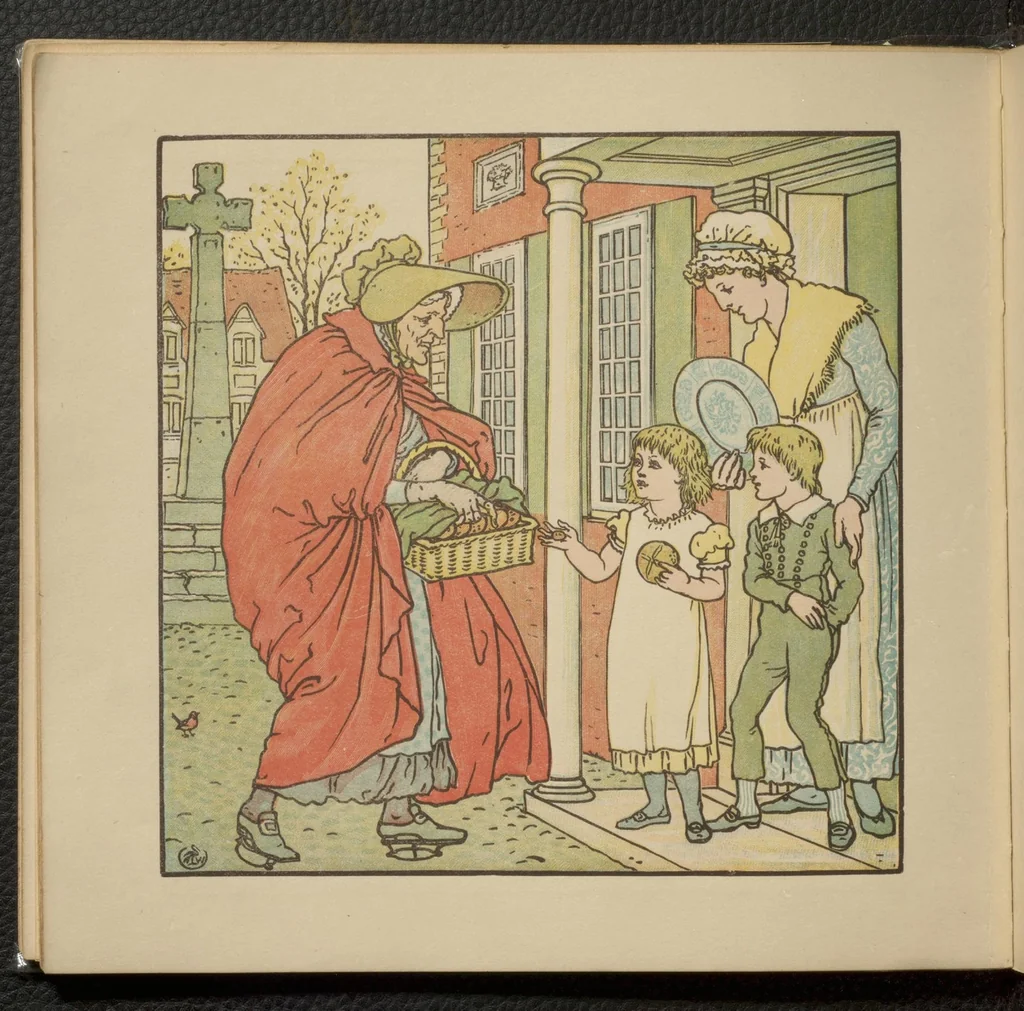 An illustration from Walter Crane's painting book, leaf 45