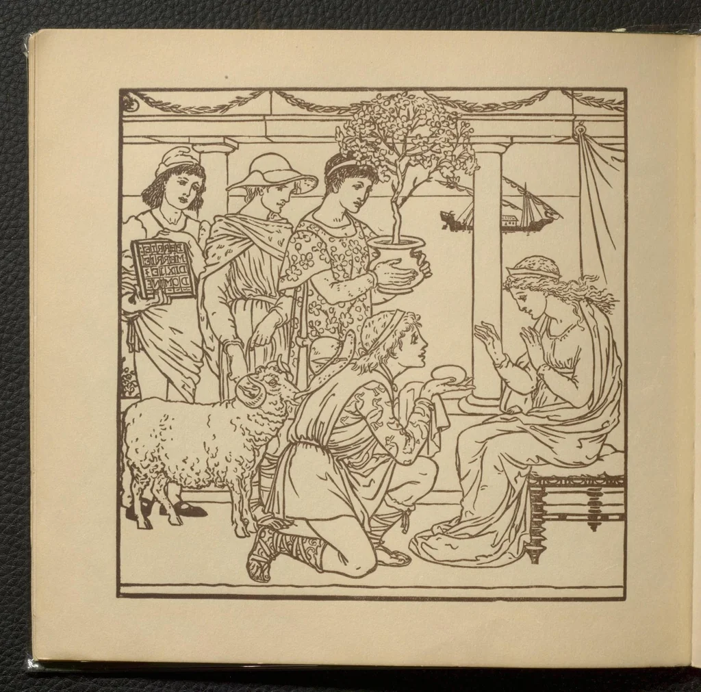 An illustration from Walter Crane's painting book, leaf 9