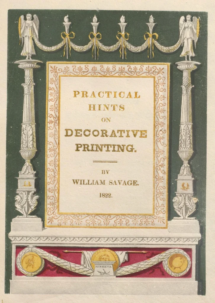 An illustration from Practical hints on decorative printing : with illustrations engraved on wood, and printed in colours at the type press, 1822, leaf 10