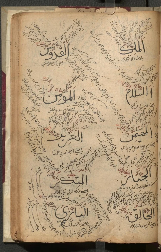 An illustration from Risālah dar namāz-i jum'ah, 1800, leaf 44