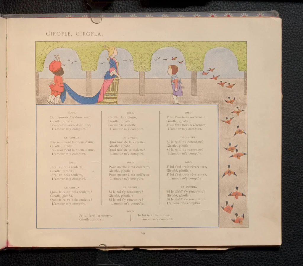 An illustration from Vieilles chansons pour les petits enfants, 1883, leaf 32