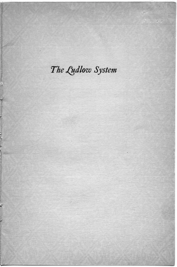 An illustration from The Ludlow System of Slugline Composition, 1927, leaf 2