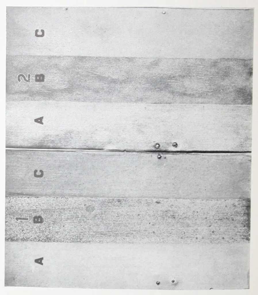 An illustration from Metallic zinc powder as a paint pigment / by H.A. Nelson, W.A. McKim., 1926, leaf 9