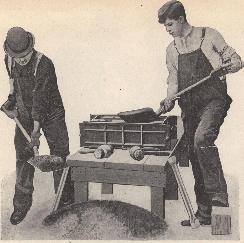 An illustration from Miracle concrete: the great modern industry, 1909, leaf 10