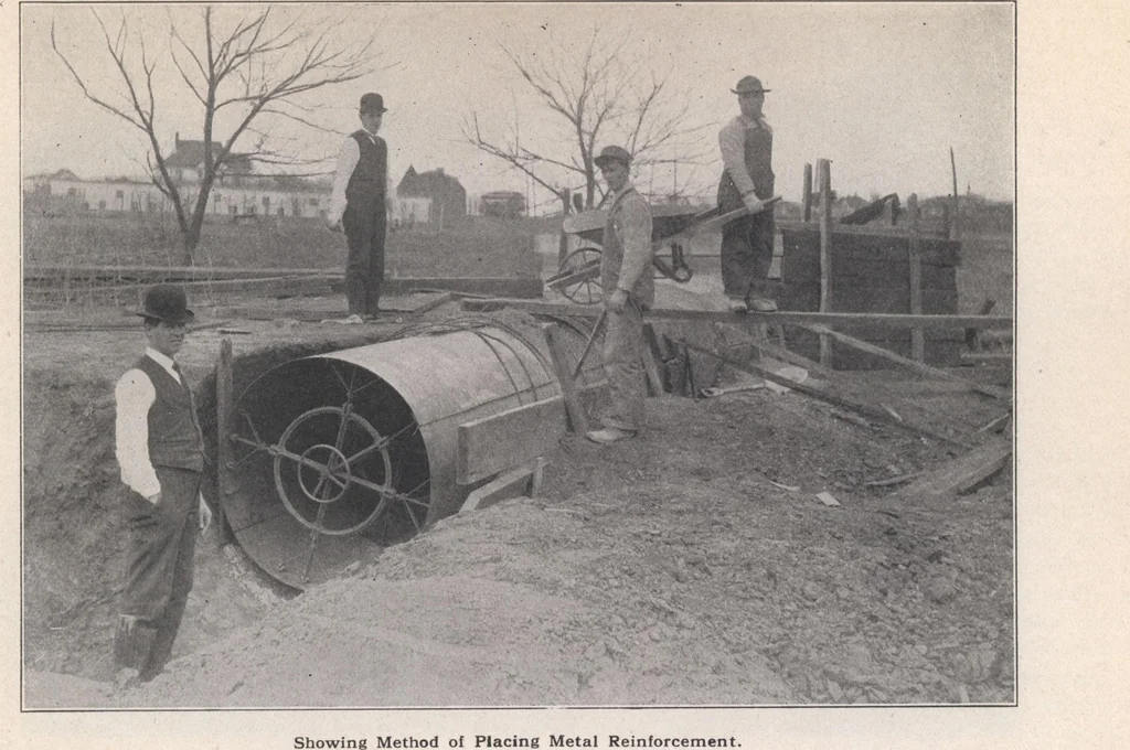 An illustration from Miracle concrete: the great modern industry, 1909, leaf 108