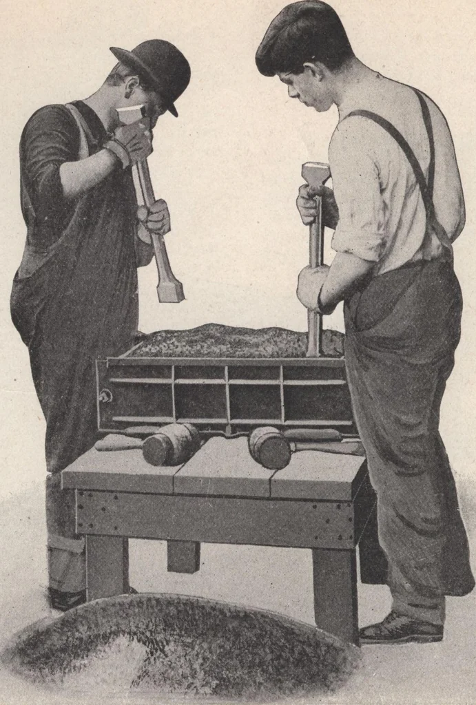 An illustration from Miracle concrete: the great modern industry, 1909, leaf 11