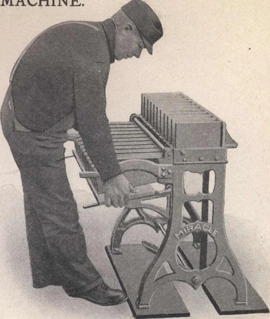 An illustration from Miracle concrete: the great modern industry, 1909, leaf 112