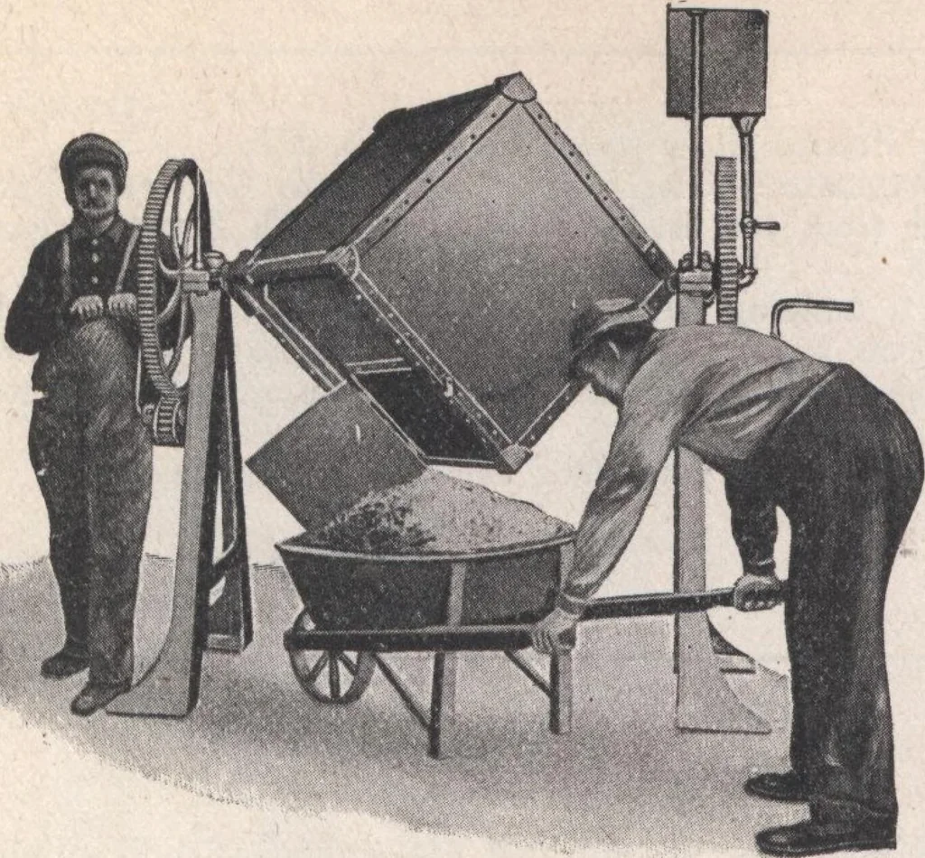 An illustration from Miracle concrete: the great modern industry, 1909, leaf 123