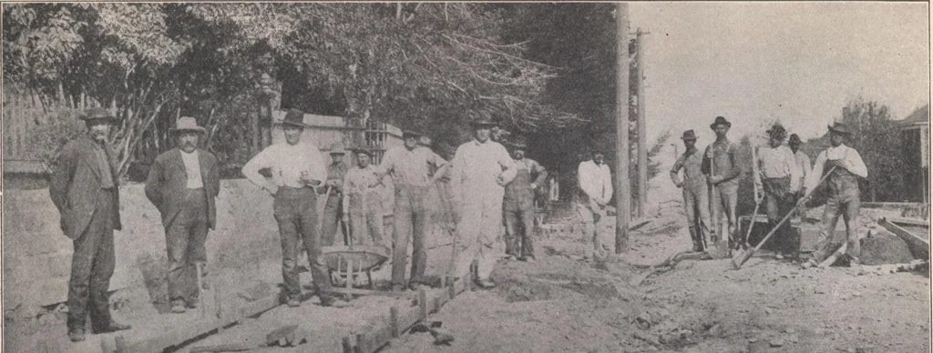 An illustration from Miracle concrete: the great modern industry, 1909, leaf 130