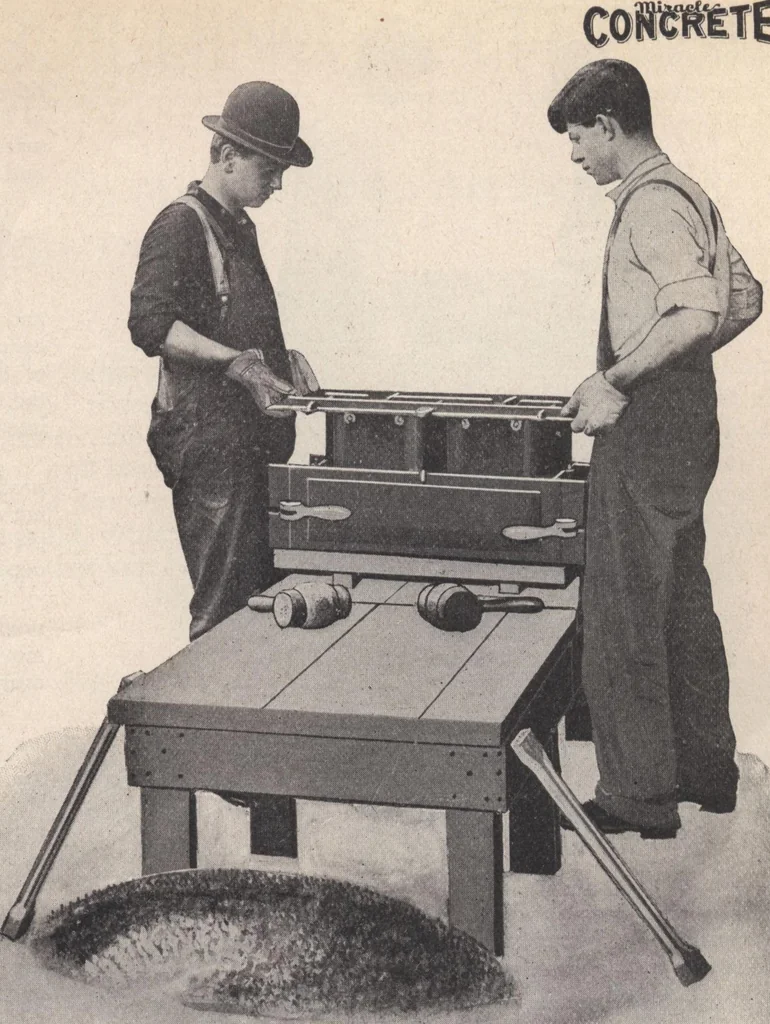An illustration from Miracle concrete: the great modern industry, 1909, leaf 14