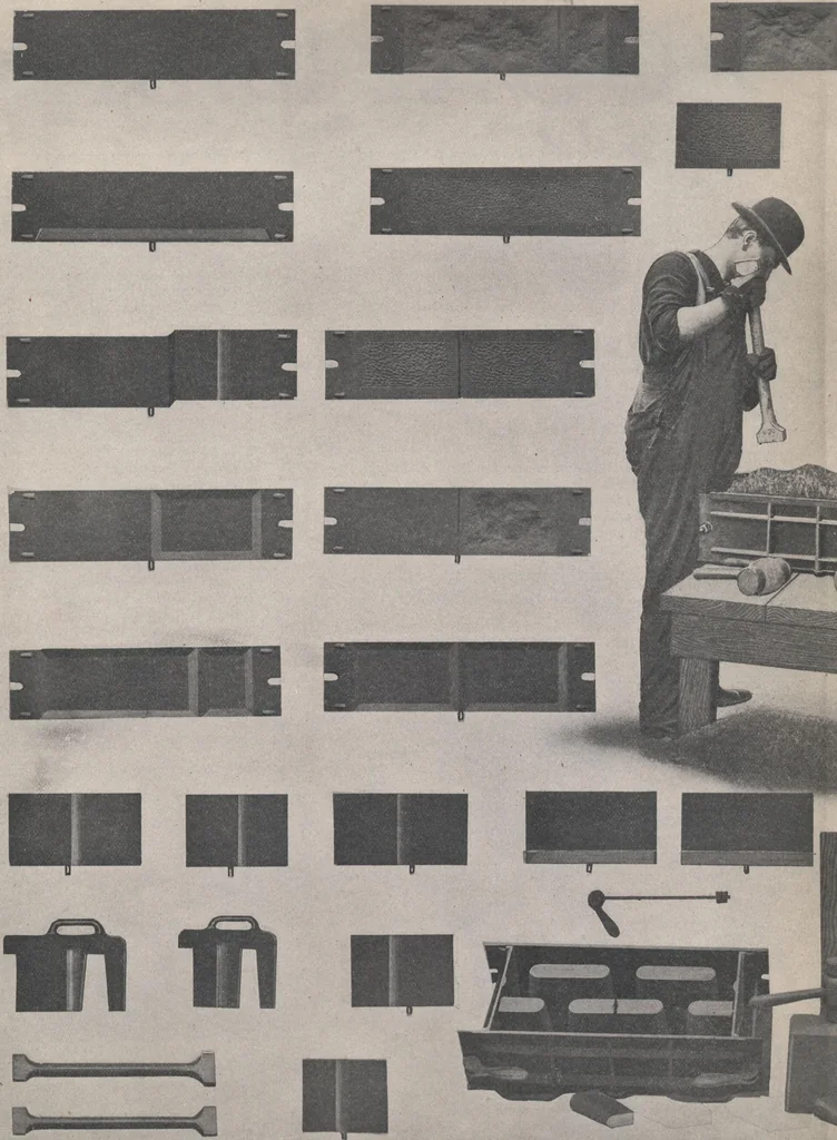 An illustration from Miracle concrete: the great modern industry, 1909, leaf 24