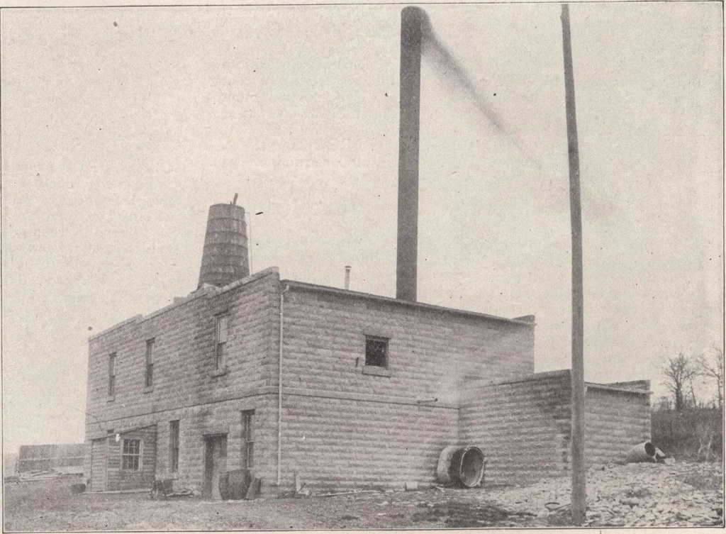 An illustration from Miracle concrete: the great modern industry, 1909, leaf 69
