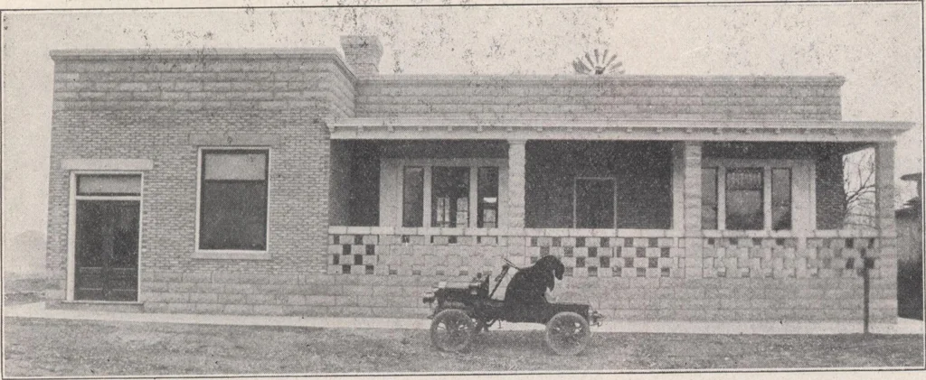 An illustration from Miracle concrete: the great modern industry, 1909, leaf 70