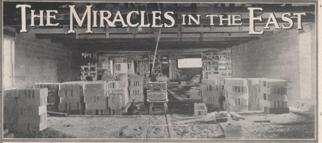 An illustration from Miracle concrete: the great modern industry, 1909, leaf 77