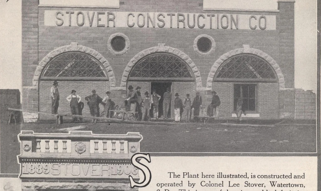 An illustration from Miracle concrete: the great modern industry, 1909, leaf 78