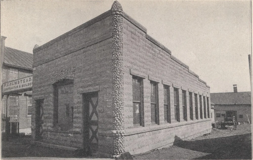 An illustration from Miracle concrete: the great modern industry, 1909, leaf 79