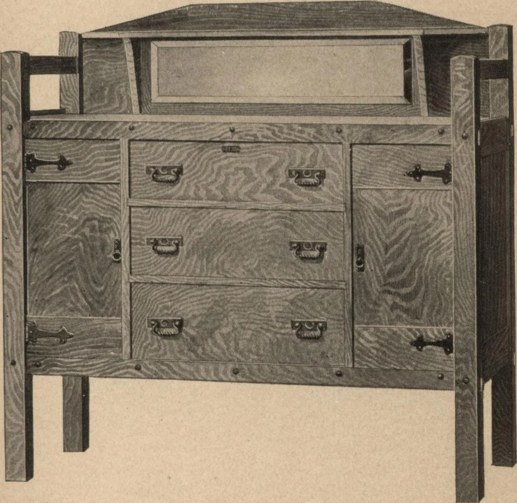 An illustration from Mission furniture: how to make it part two, 1910, leaf 10