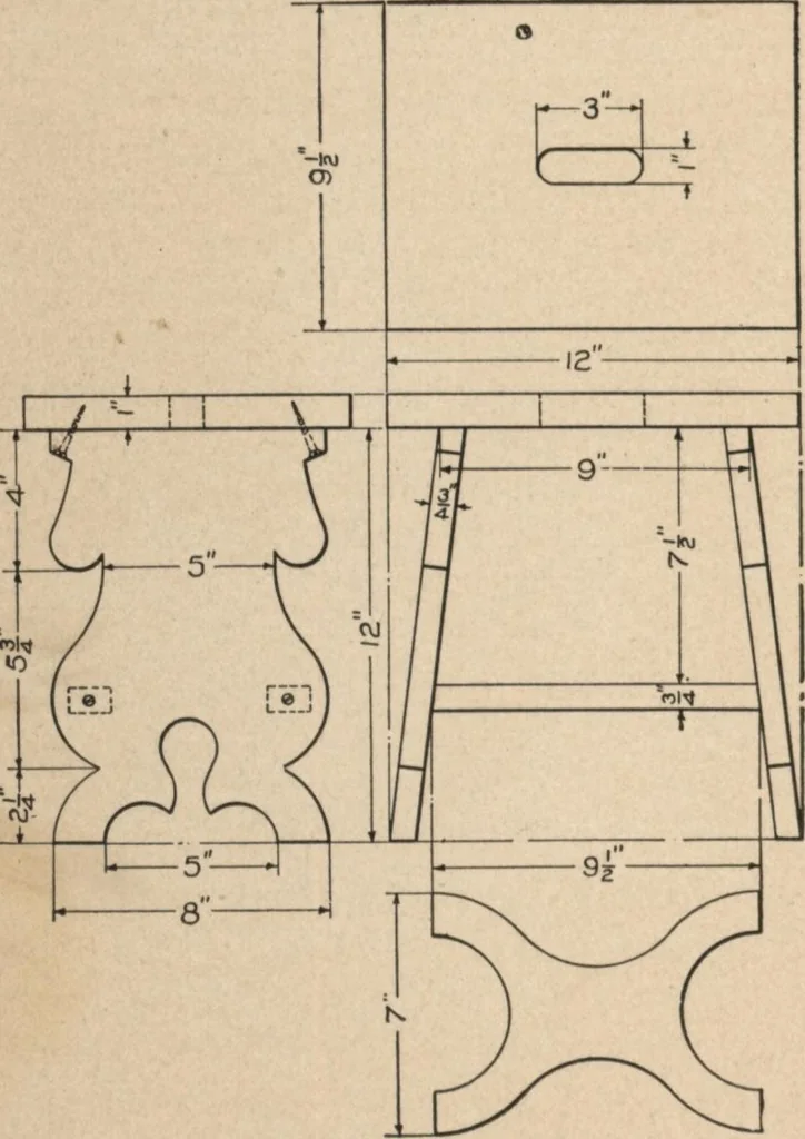 An illustration from Mission furniture: how to make it part two, 1910, leaf 107