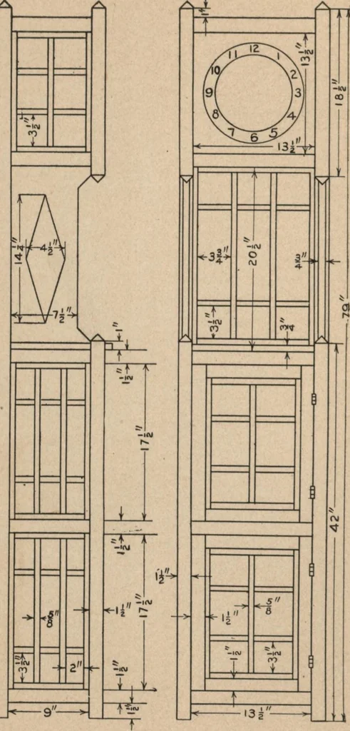 An illustration from Mission furniture: how to make it part two, 1910, leaf 17