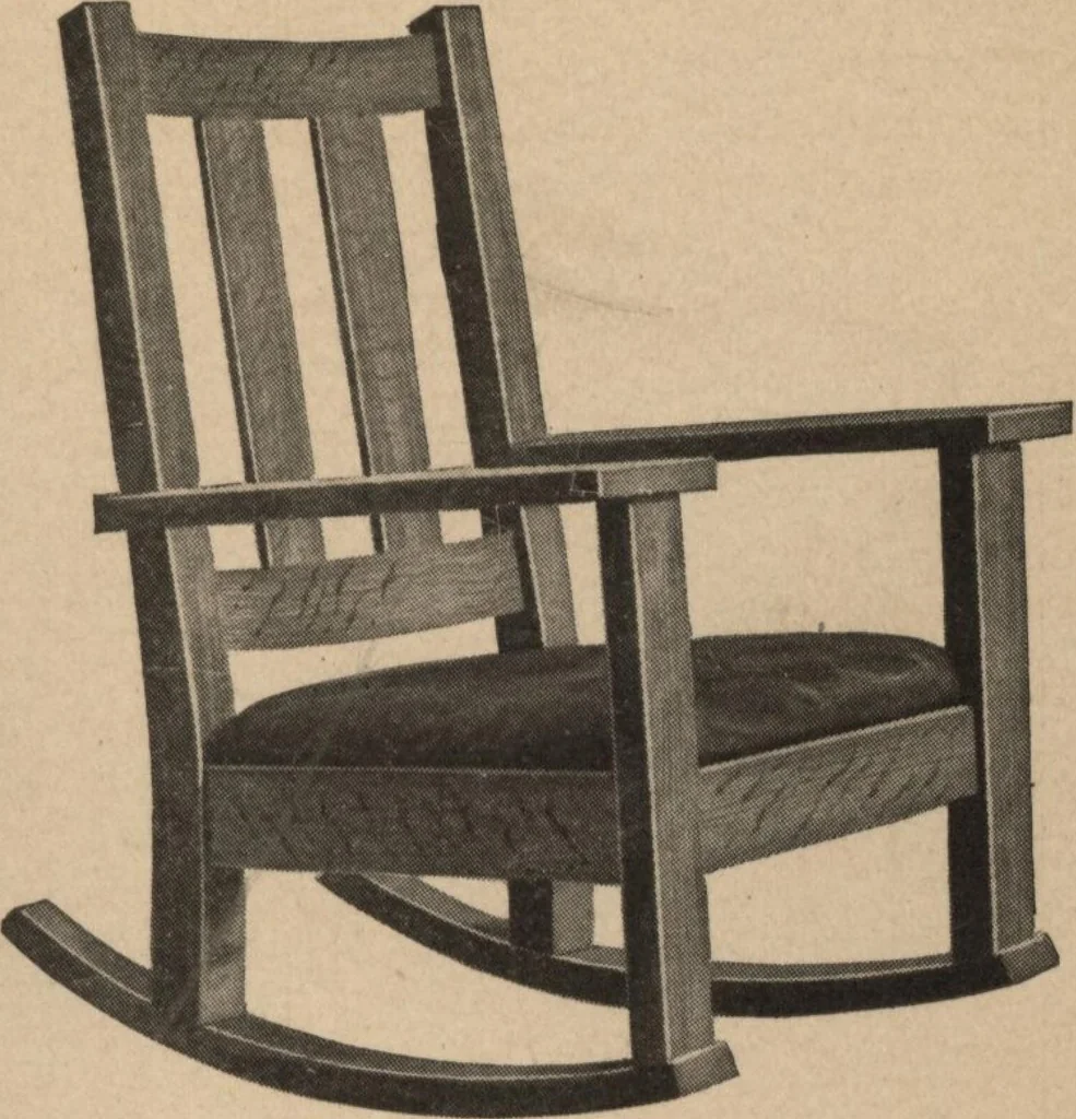 An illustration from Mission furniture: how to make it part two, 1910, leaf 20