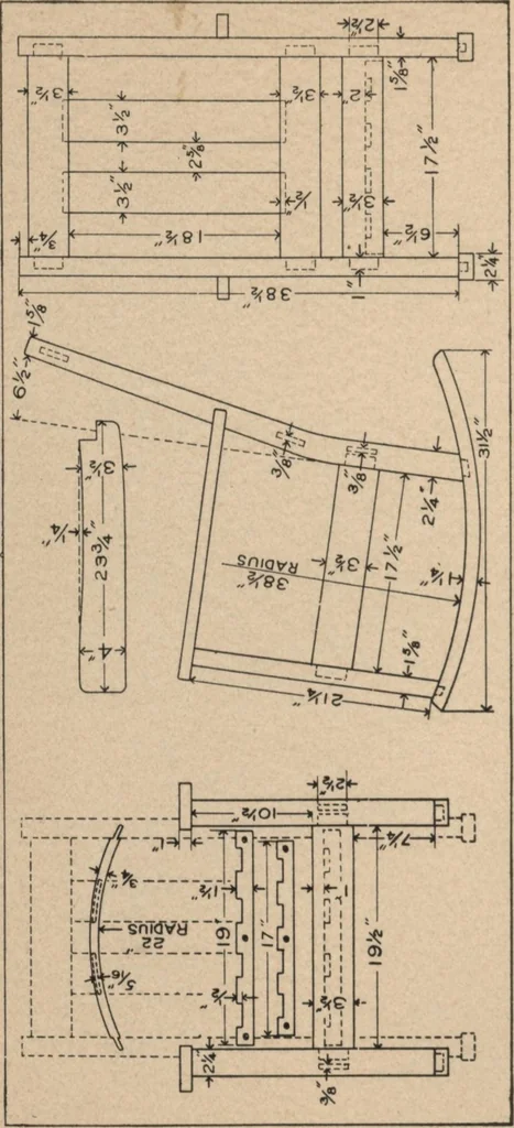 An illustration from Mission furniture: how to make it part two, 1910, leaf 21