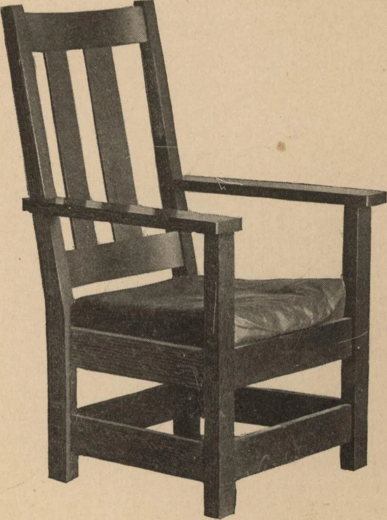 An illustration from Mission furniture: how to make it part two, 1910, leaf 24