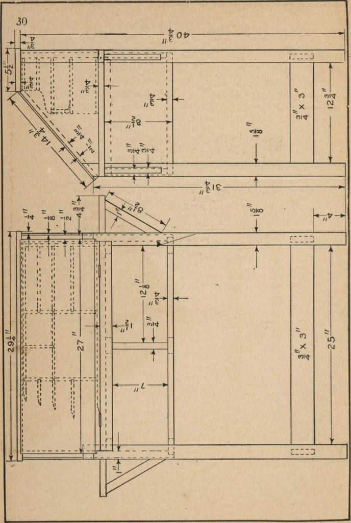 An illustration from Mission furniture: how to make it part two, 1910, leaf 35