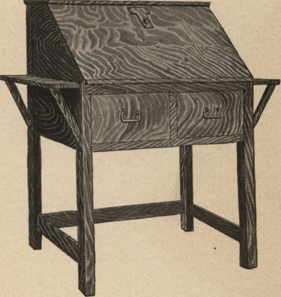 An illustration from Mission furniture: how to make it part two, 1910, leaf 36