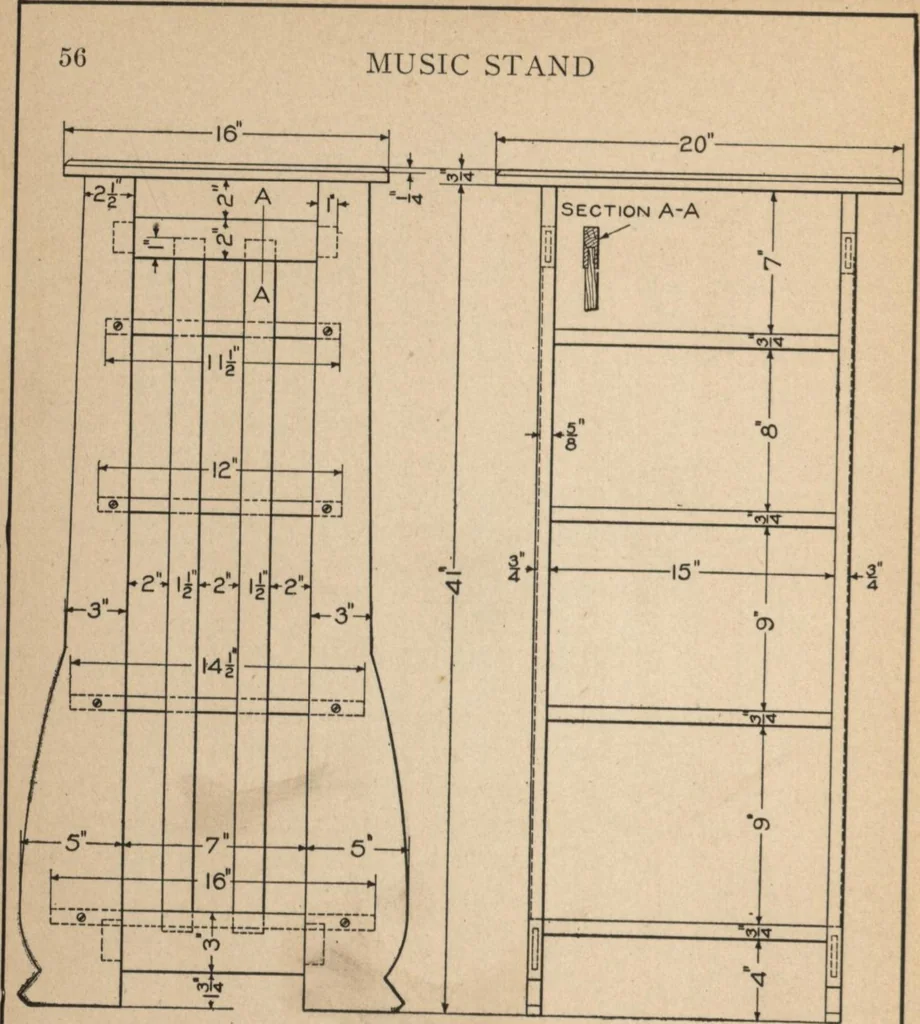 An illustration from Mission furniture: how to make it part two, 1910, leaf 61