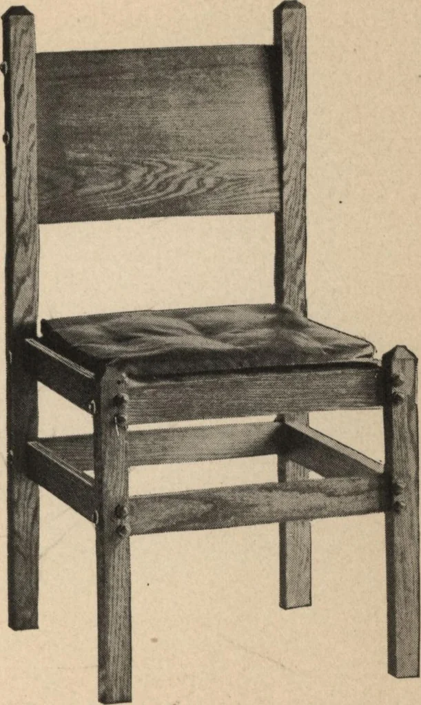 An illustration from Mission furniture: how to make it part two, 1910, leaf 68