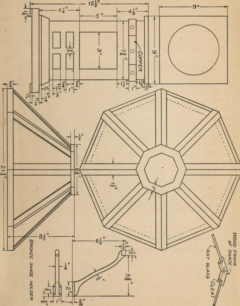 An illustration from Mission furniture: how to make it part two, 1910, leaf 97