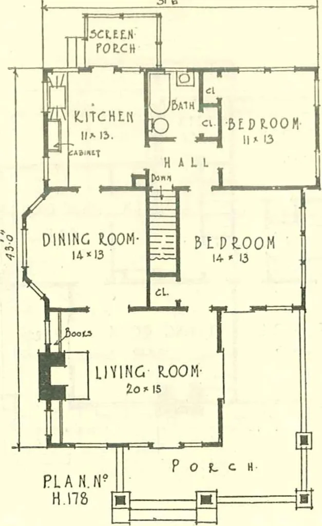 An illustration from Modern homes, 1921, leaf 43