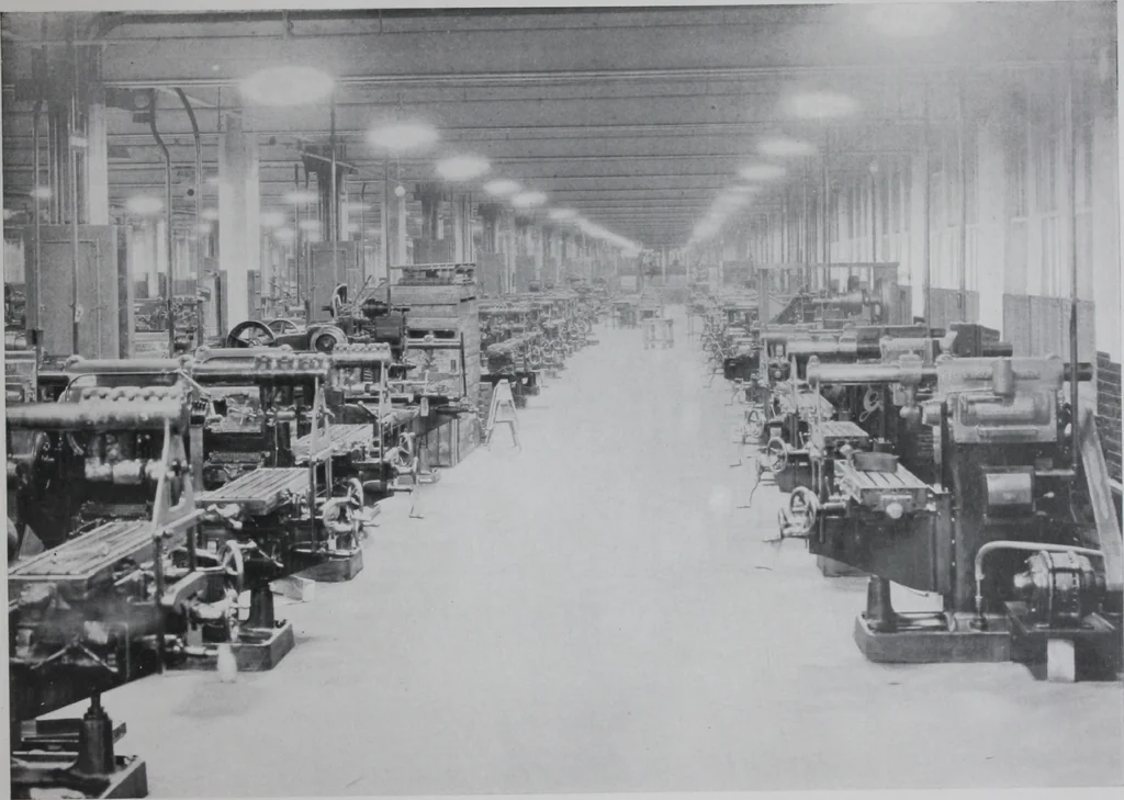 An illustration from Modern lighting : examples of its successful application in the industries., 1920, leaf 22