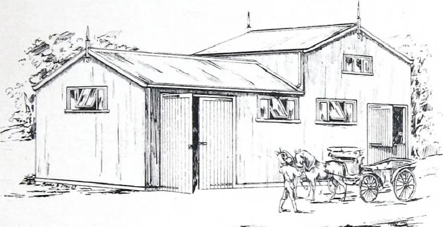 An illustration from Modern Timber and Steel Buildings, 1910, leaf 26