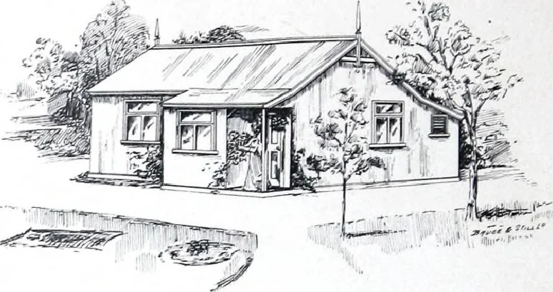 An illustration from Modern Timber and Steel Buildings, 1910, leaf 7