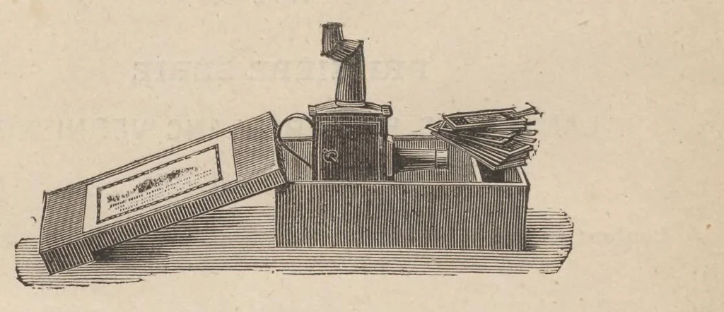 An illustration from Tarif No. 39 Lanternes Magiques, 1880, leaf 1