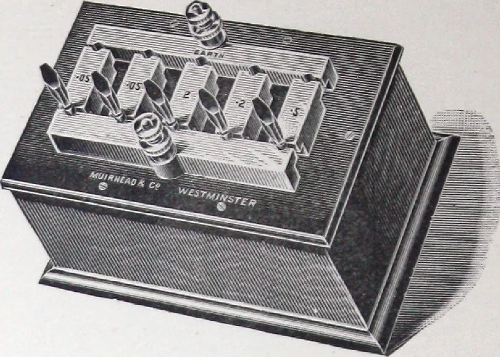 An illustration from Muirhead & Co., electrical engineers & contractors and manufacturers of electrical & telegraphic apparatus., 1893, leaf 21