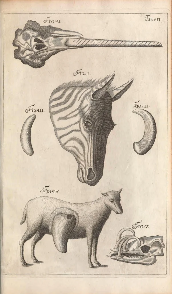 An illustration from Muséum regium; seu, Catalogus rerum tam naturalium, quàm artificialium, quae in basilica bibliothecae augustisimi Daniae Norvegiaeq[ue], 1696, leaf 235