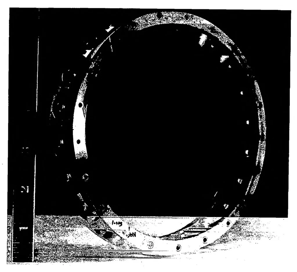 An illustration from Evaluation of drilled-ball bearings at DN values to three million. 1: Variable oil flow tests, 1932, leaf 59