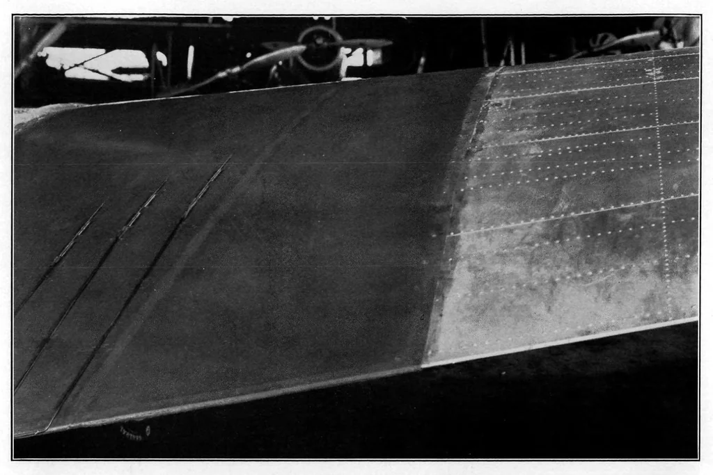 An illustration from Determination of the profile drag of an airplane wing in flight at high Reynolds numbers, 1939, leaf 7