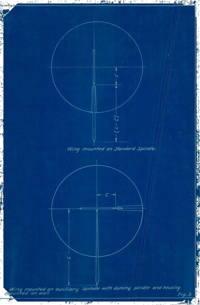 An illustration from The Determination of the Effective Resistance of a Spindle Supporting a Model Airfoil, 1921, leaf 6