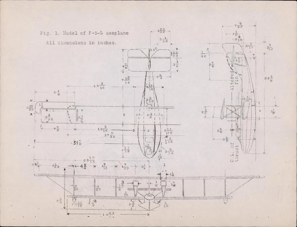 An illustration from Air Force and Three Moments for F-5-L Seaplane, 1922, leaf 10