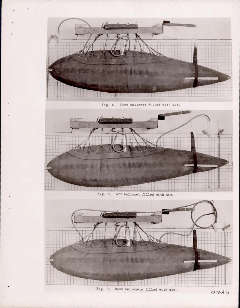 An illustration from Hydrostatic Tests of an Airship Model, 1922, leaf 18