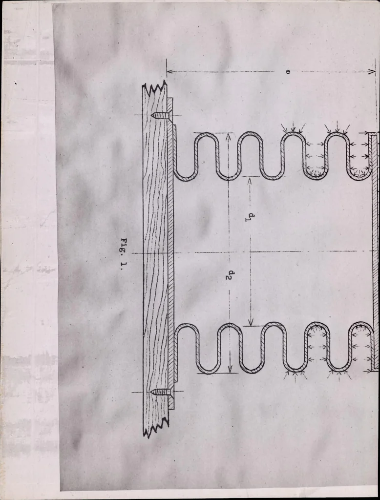 An illustration from Syphon Diaphragms : A Method for Predicting Their Performance for Purposes of Instrument Design, 1922, leaf 14