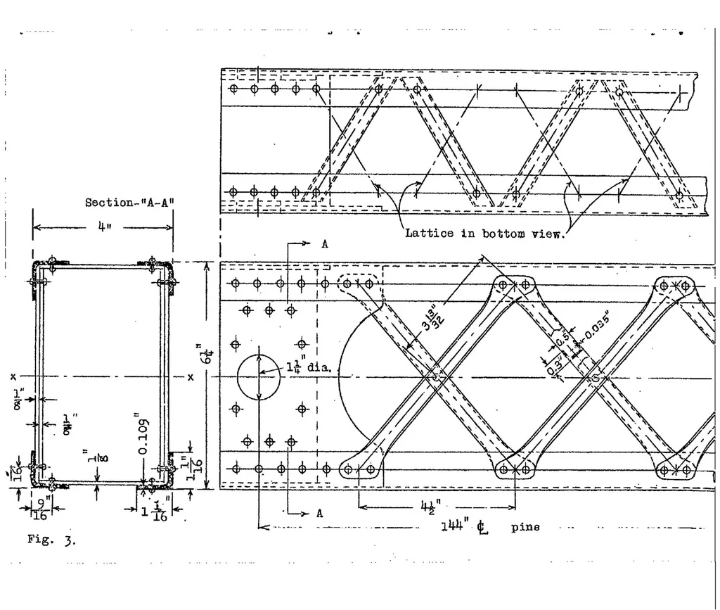 An illustration from Notes on the design of latticed columns subject to lateral loads, 1922, leaf 20
