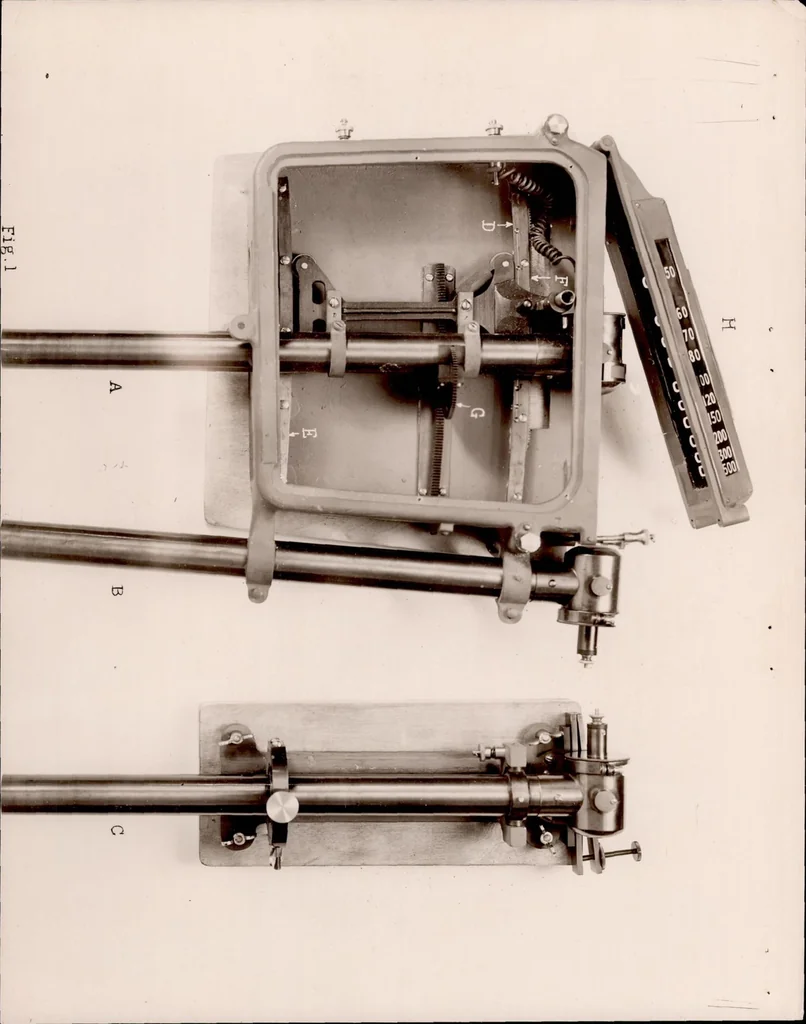 An illustration from An Optical Altitude Indicator for Night Landing, 1923, leaf 6