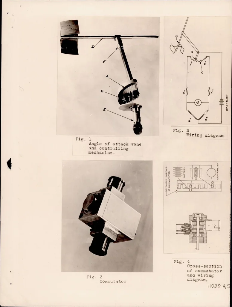 An illustration from The N.A.C.A. Recording Tachometer and Angle of Attack Recorder, 1923, leaf 4